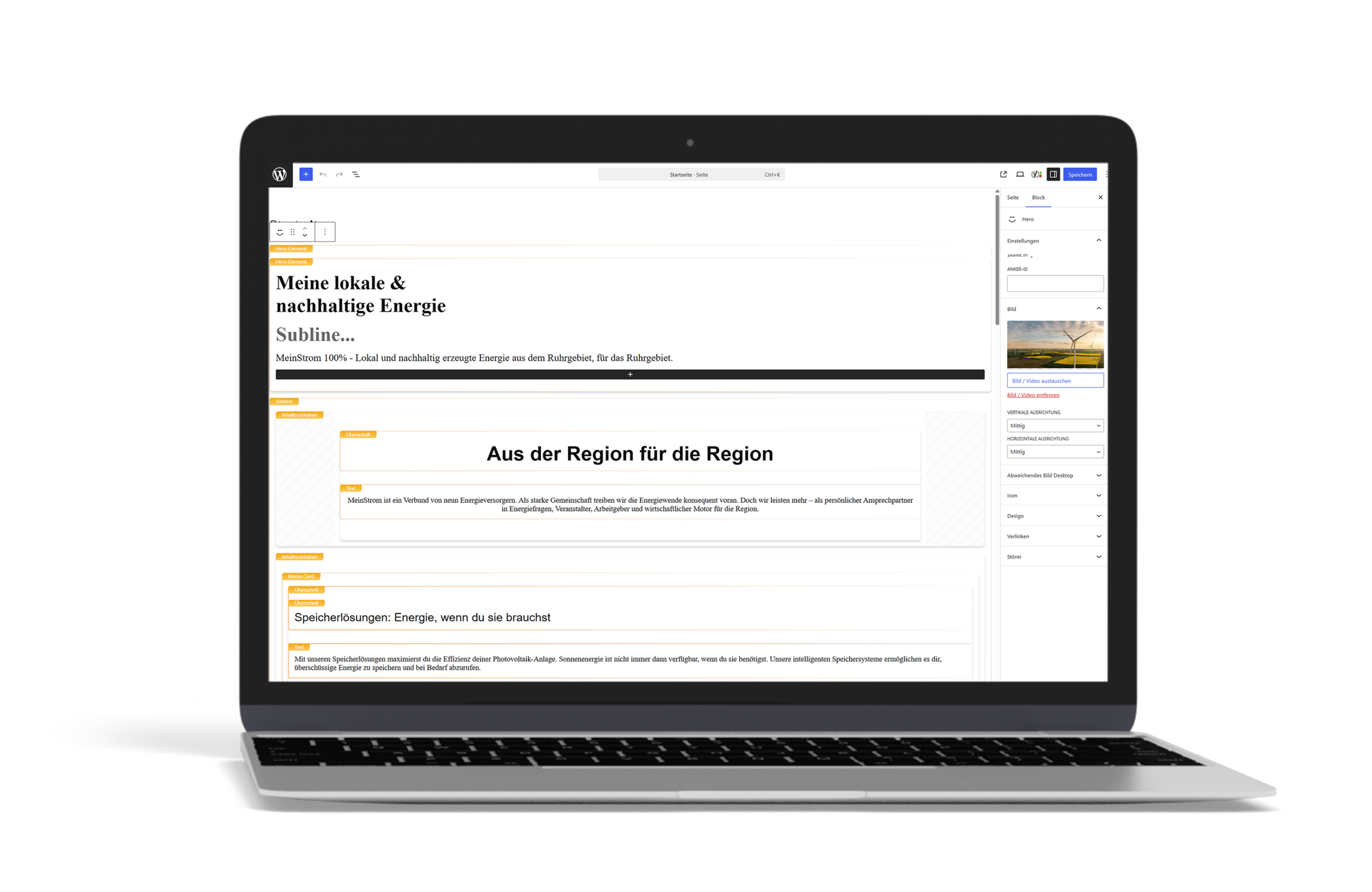 Mockup io.corporate CMS